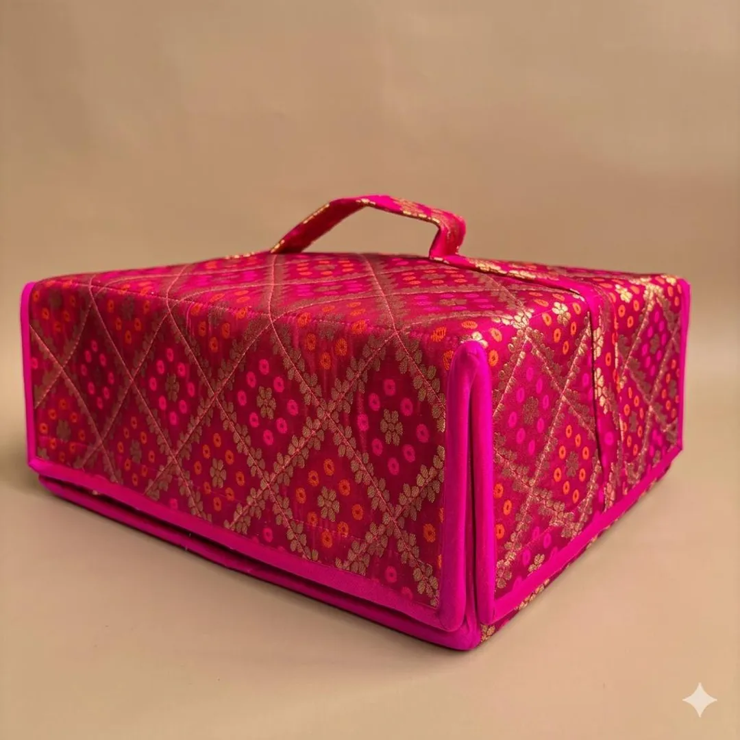 Pink Banarasi Bling Box