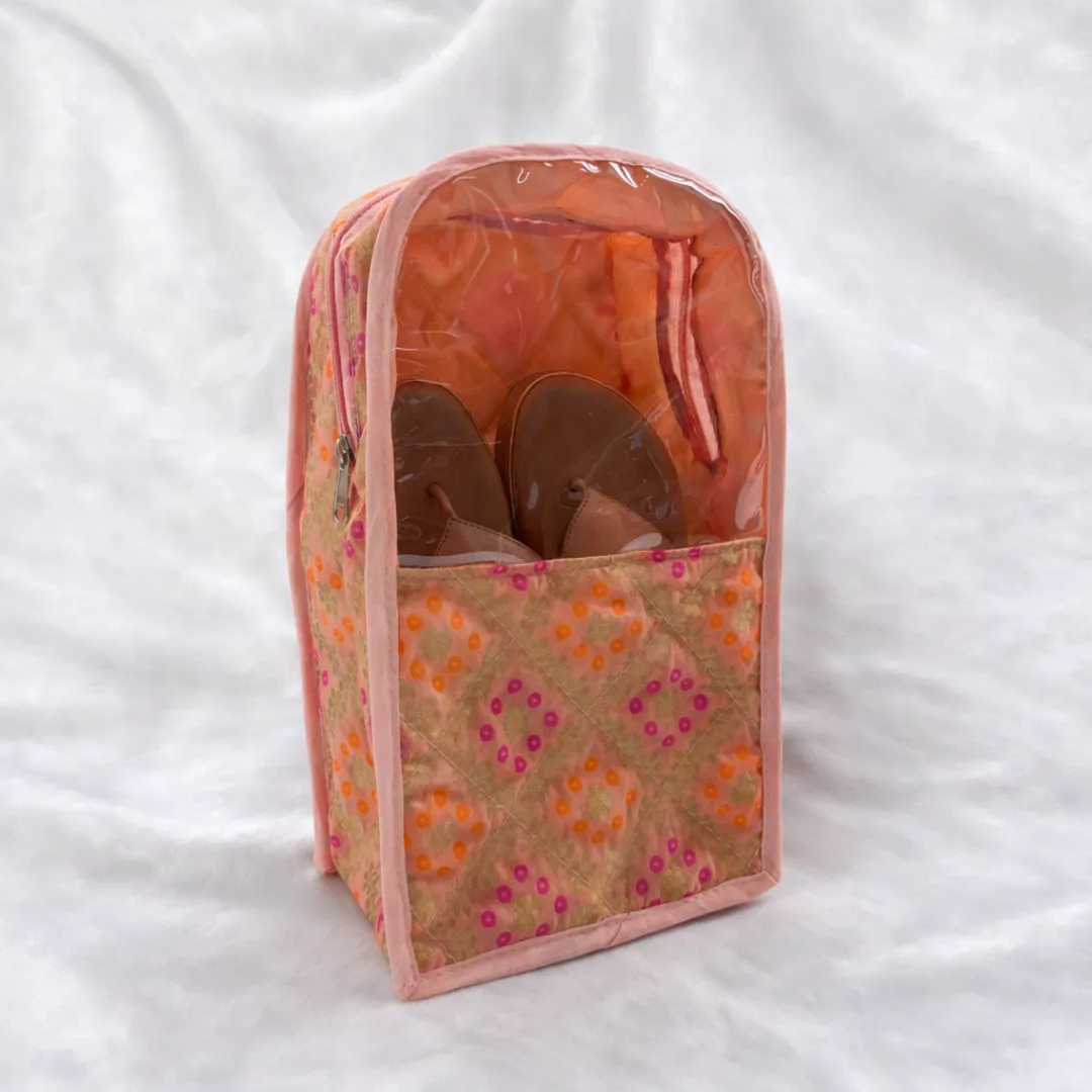 Premium Banarasi Shoe Pouch(Set of 2)