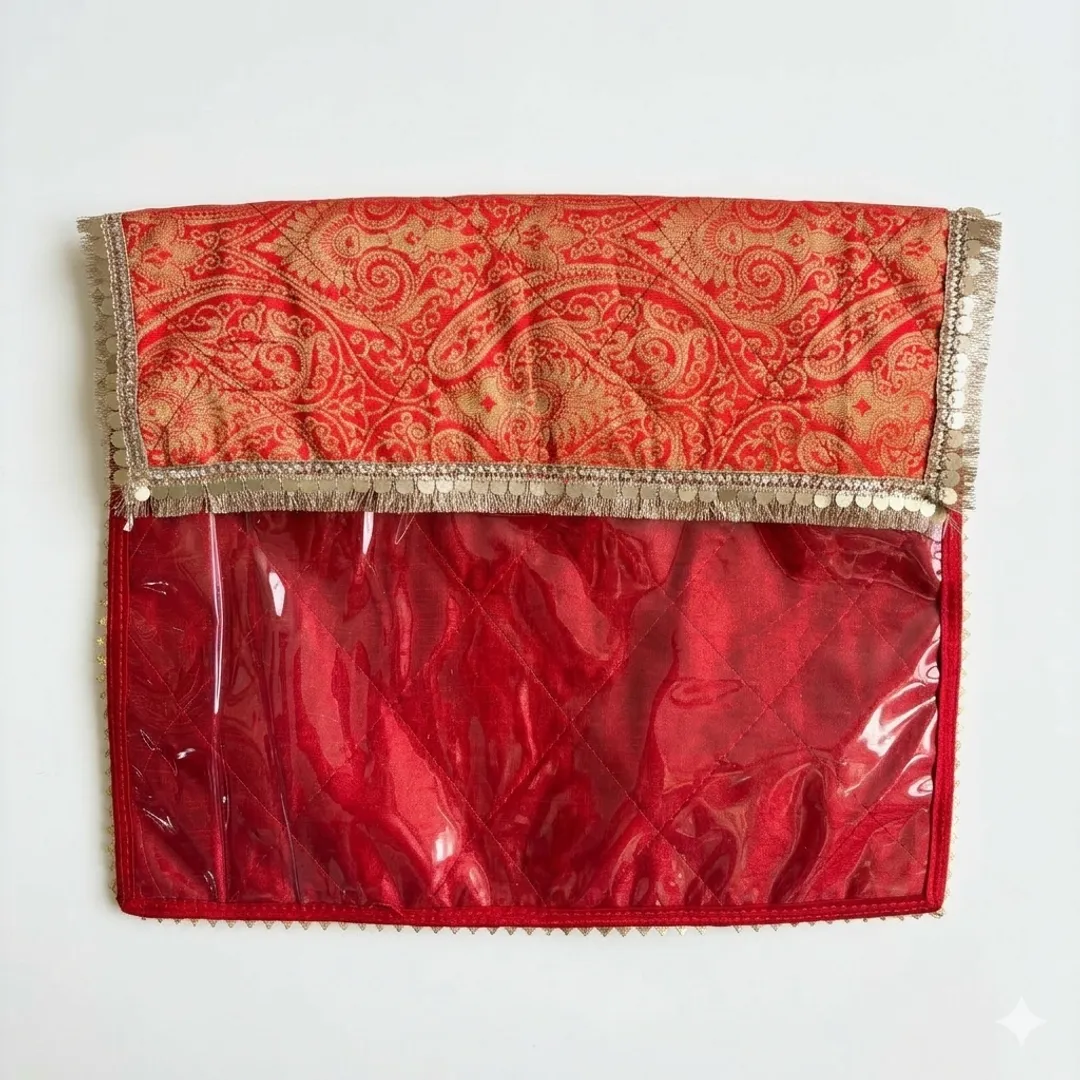 Banarasi Frill Luxe Pouch(Set of 5)