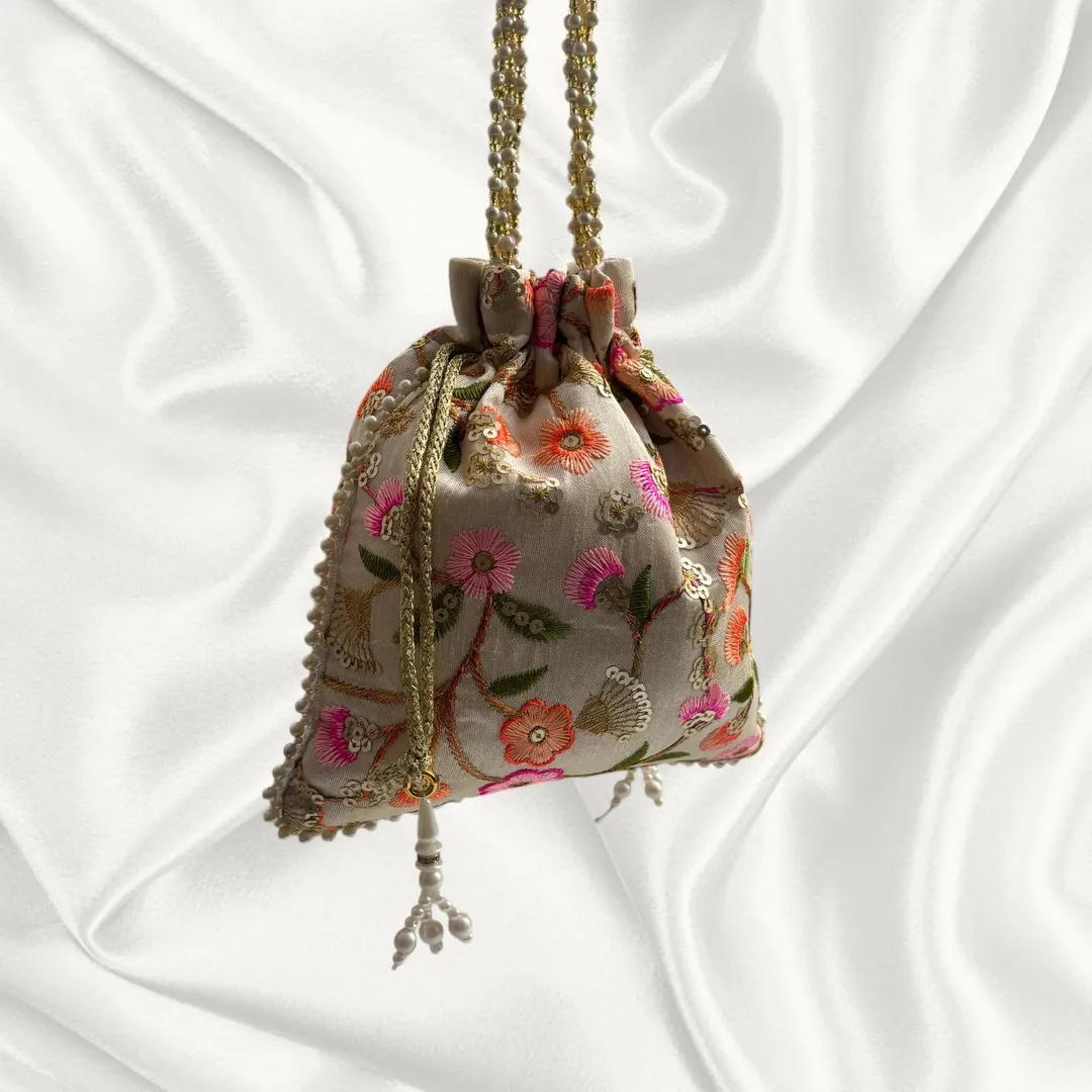 Vibrant Floral Potli(Set of 10)