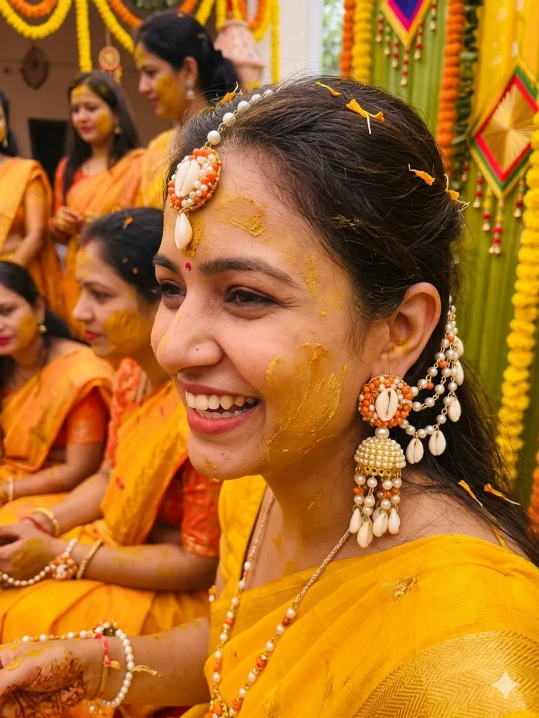 Haldi Pearl & Shell Jewellery Set