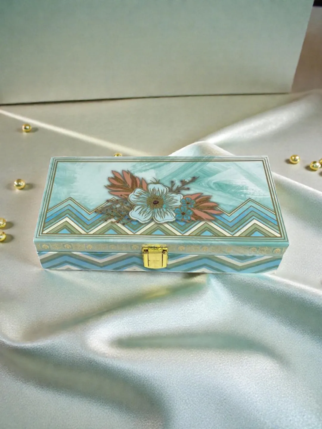 Mint Abstract Cash Box