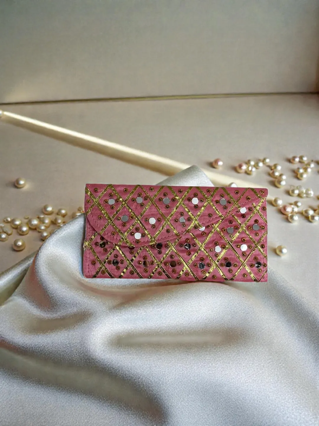 Pink Mirror Cash Envelope