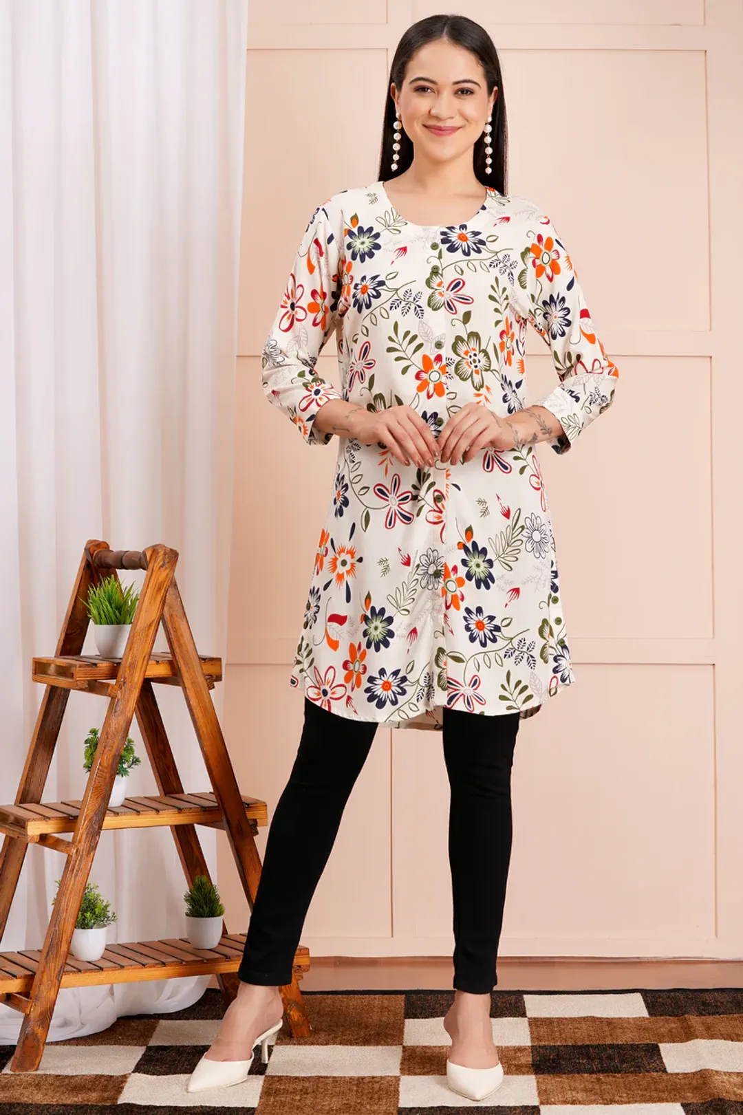 Autumn Bloom Short Kurti