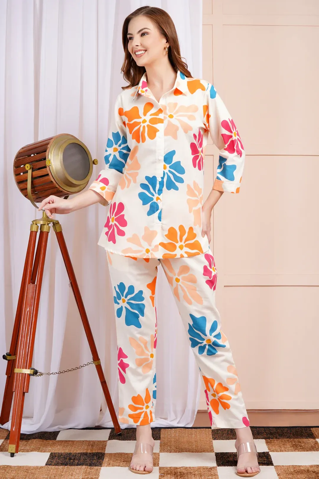 Bloom Burst Peach Co-ord Set