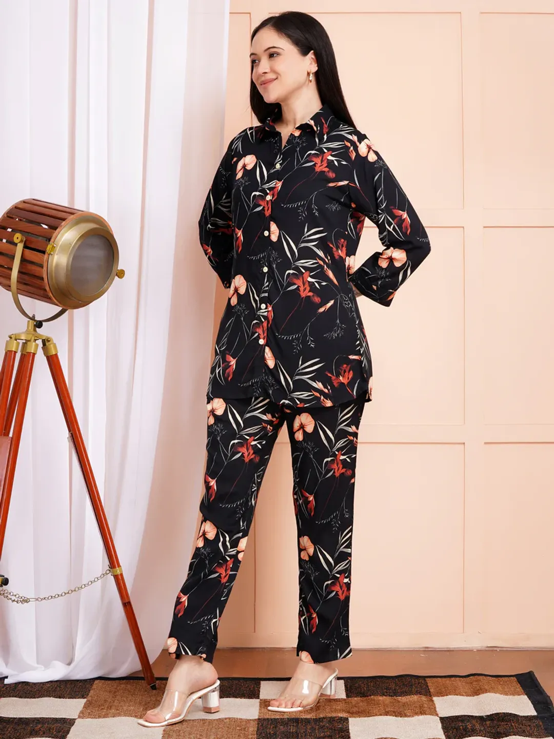 Dark Bloom Co-ord Set