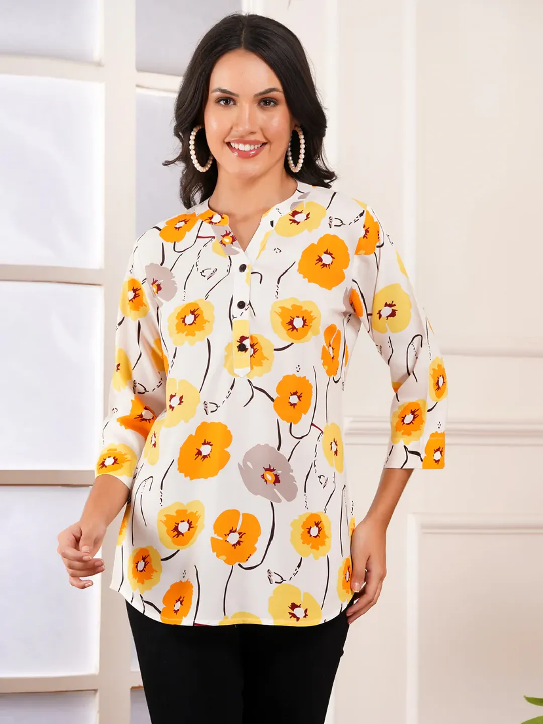 Sunblossom Print Top