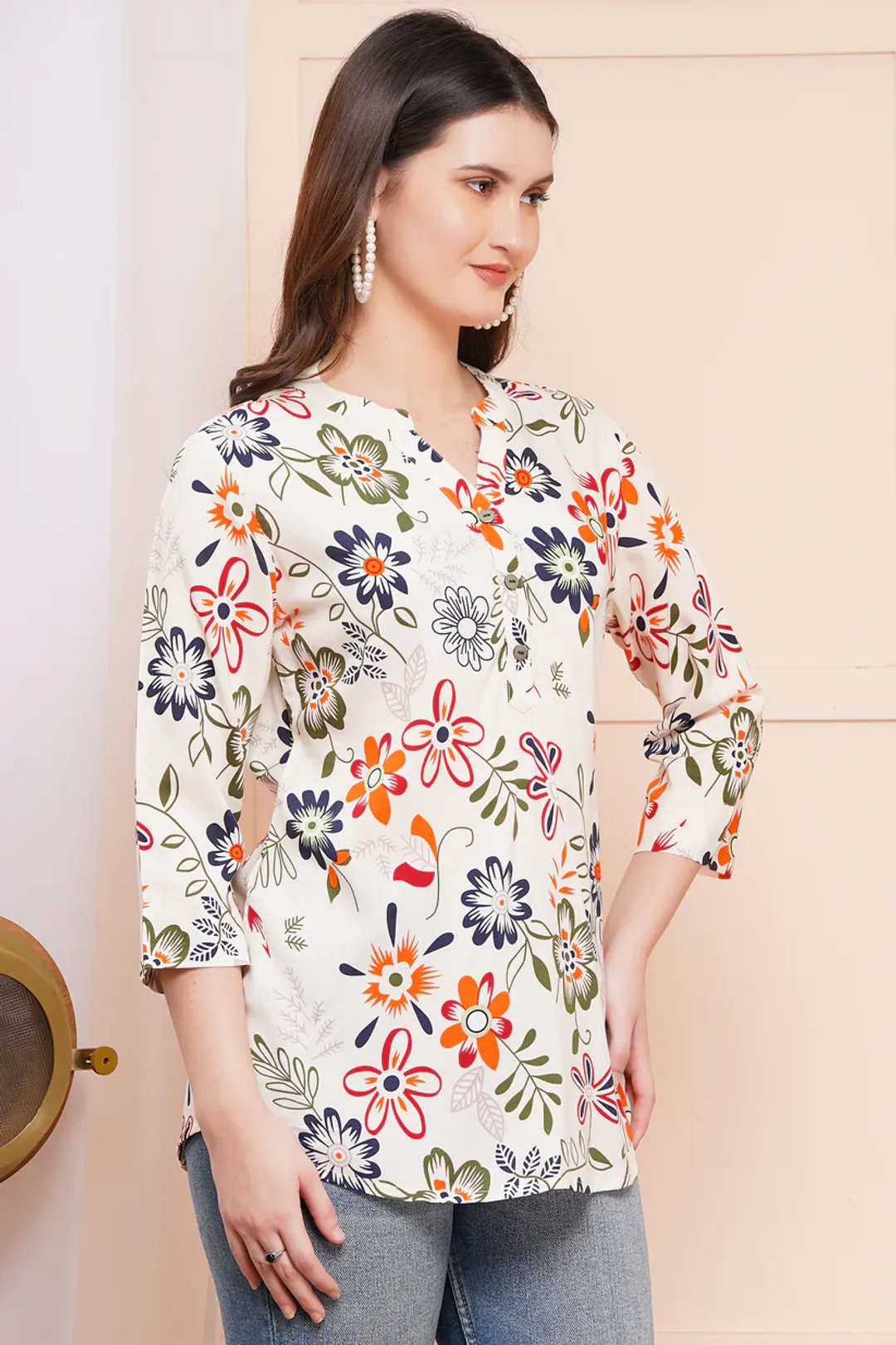 Autumn Bloom Print Top