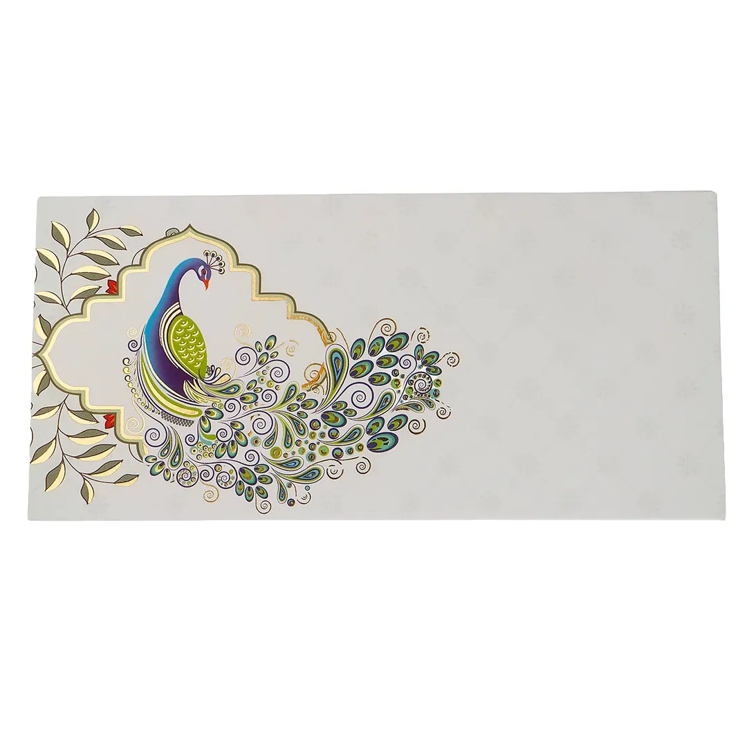 Traditional Peacock Theme Envelope (Pack of 10)