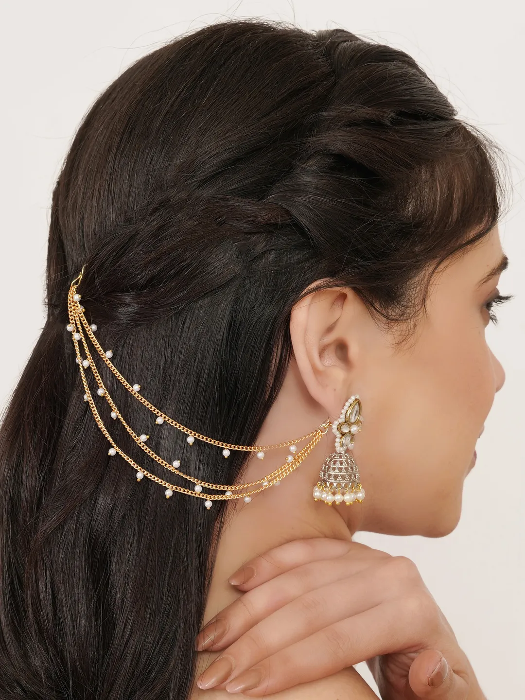 Pearl Cascade Hair Chain