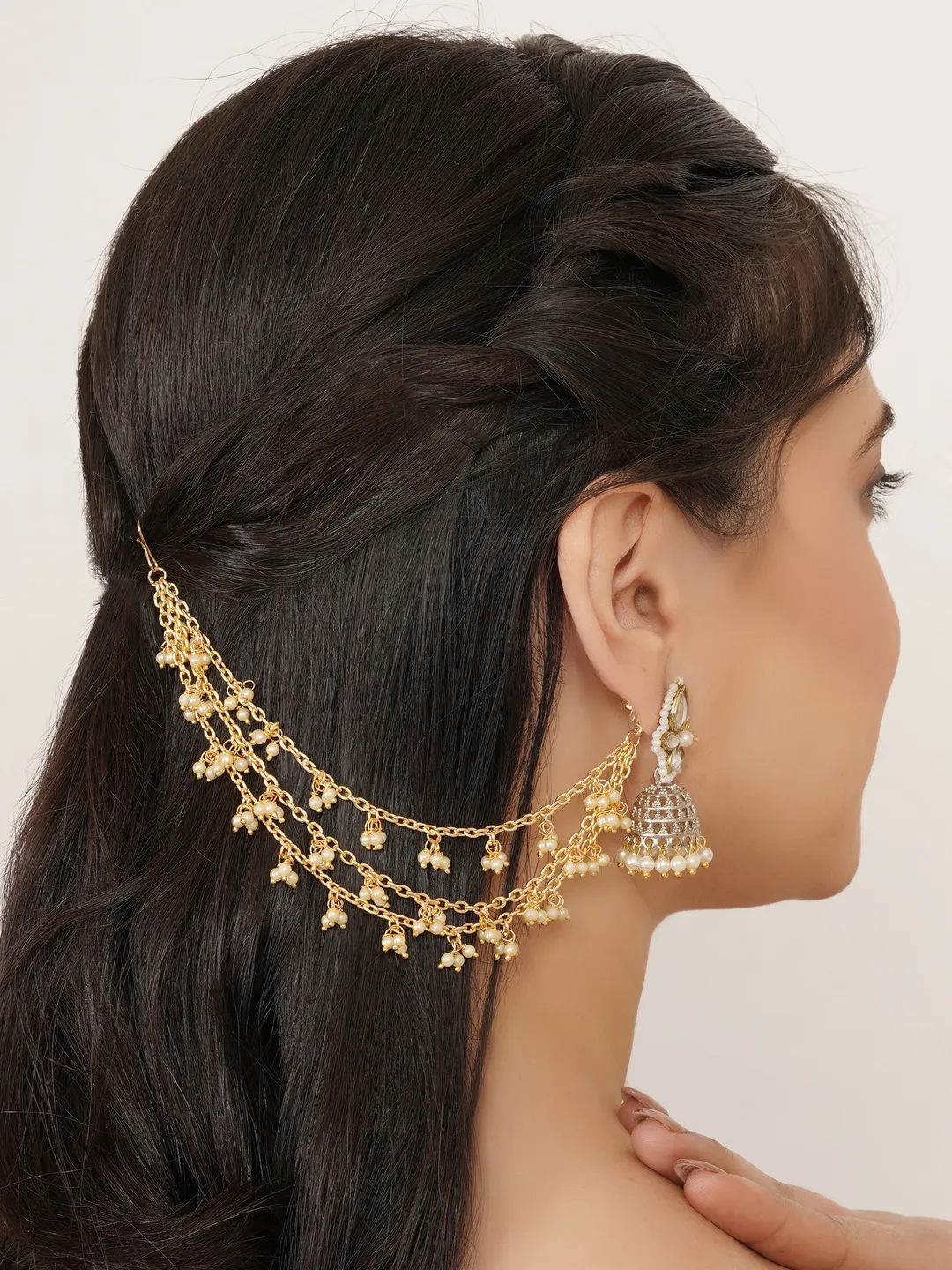 Pearl Cluster Layered Hair Chain