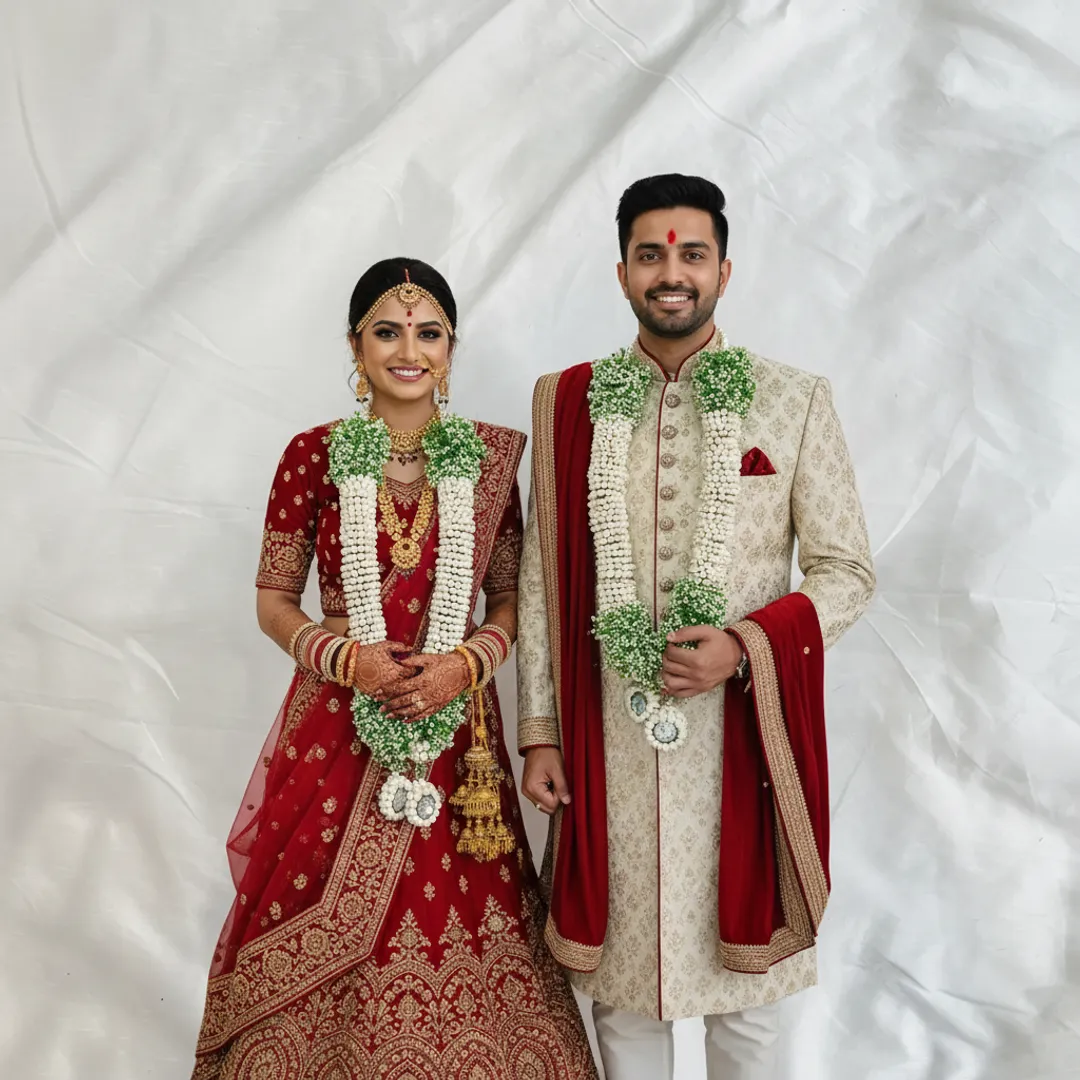 White Mogra Floral Jaimala (Pair)