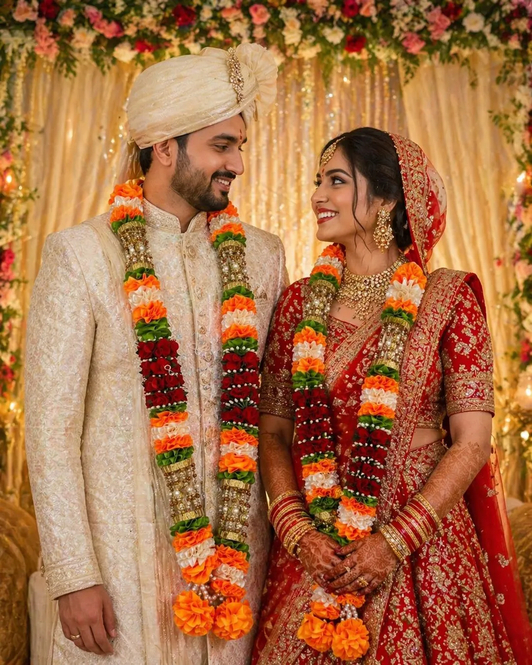 Orange Royale Jaimala (Pair)