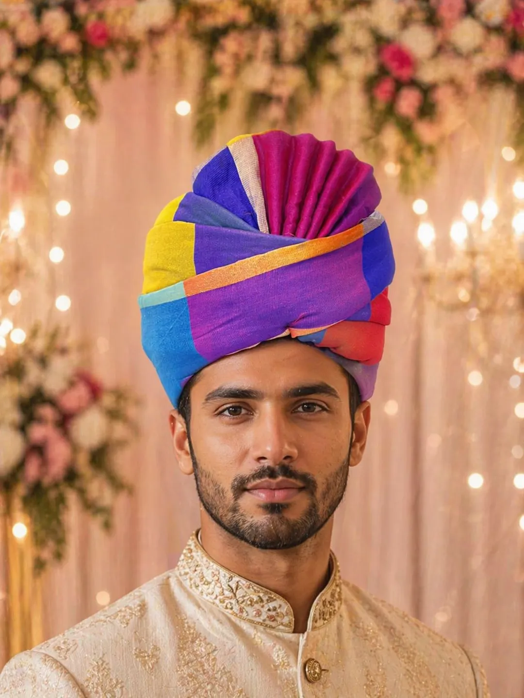 Multicoloured Rajasthani Pagdi