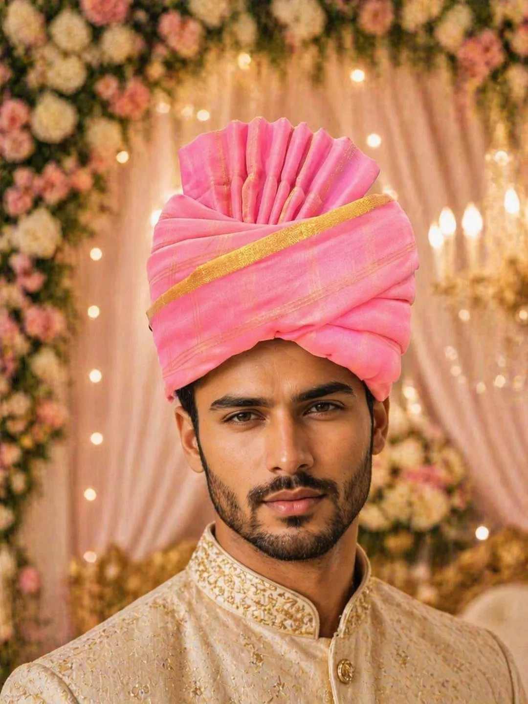 Pink & Gold Pagdi