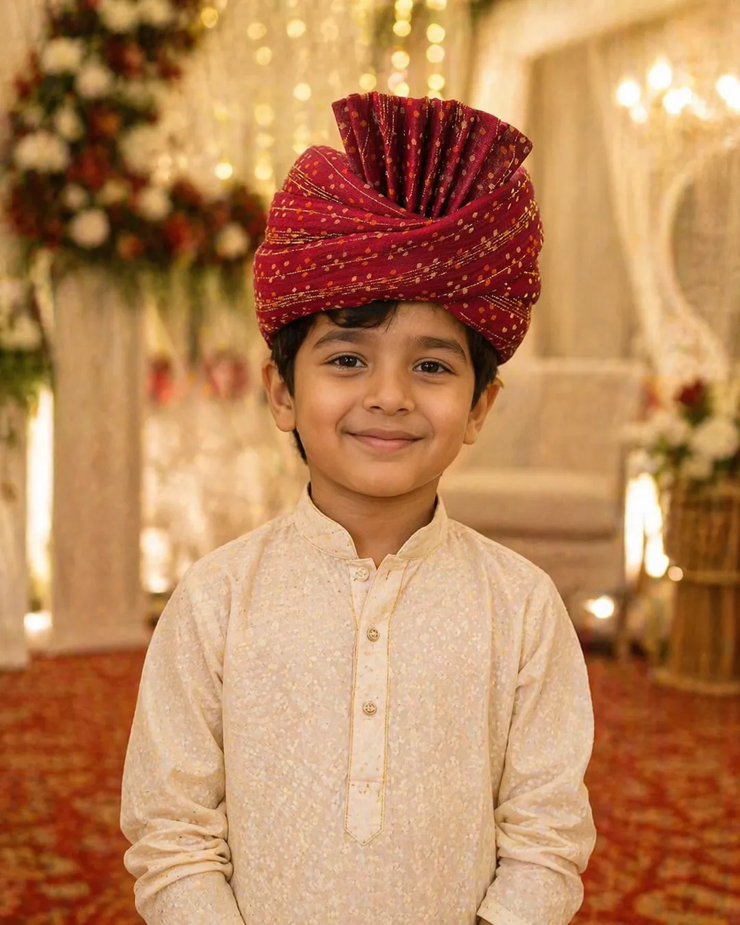 Rajasthani Bandhej Kids Pagdi