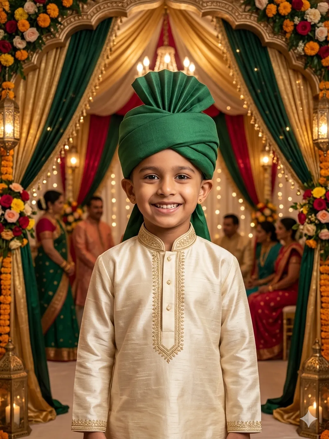 Classic Solid Emerald Green Sarbala Pagdi