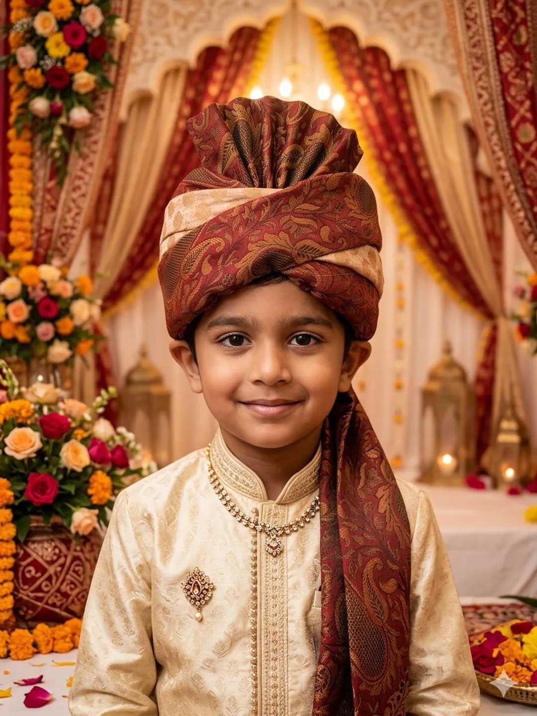 The Maroon and Gold Regal Sarbala Pagdi