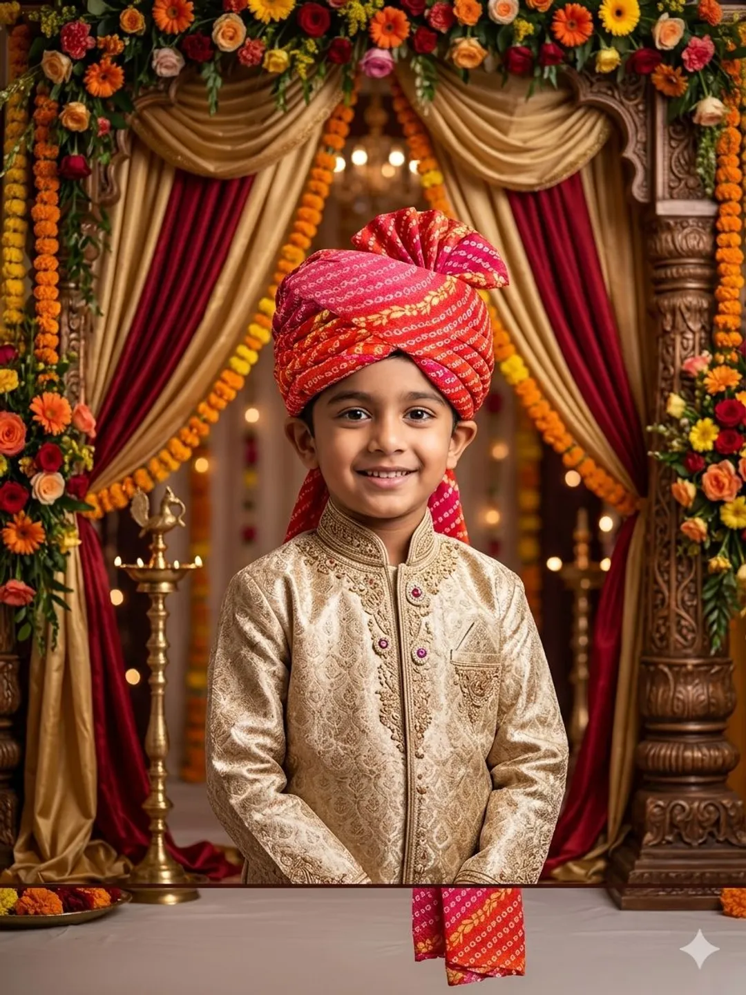 The Multi-Colored Bandhani Sarbala Pagdi