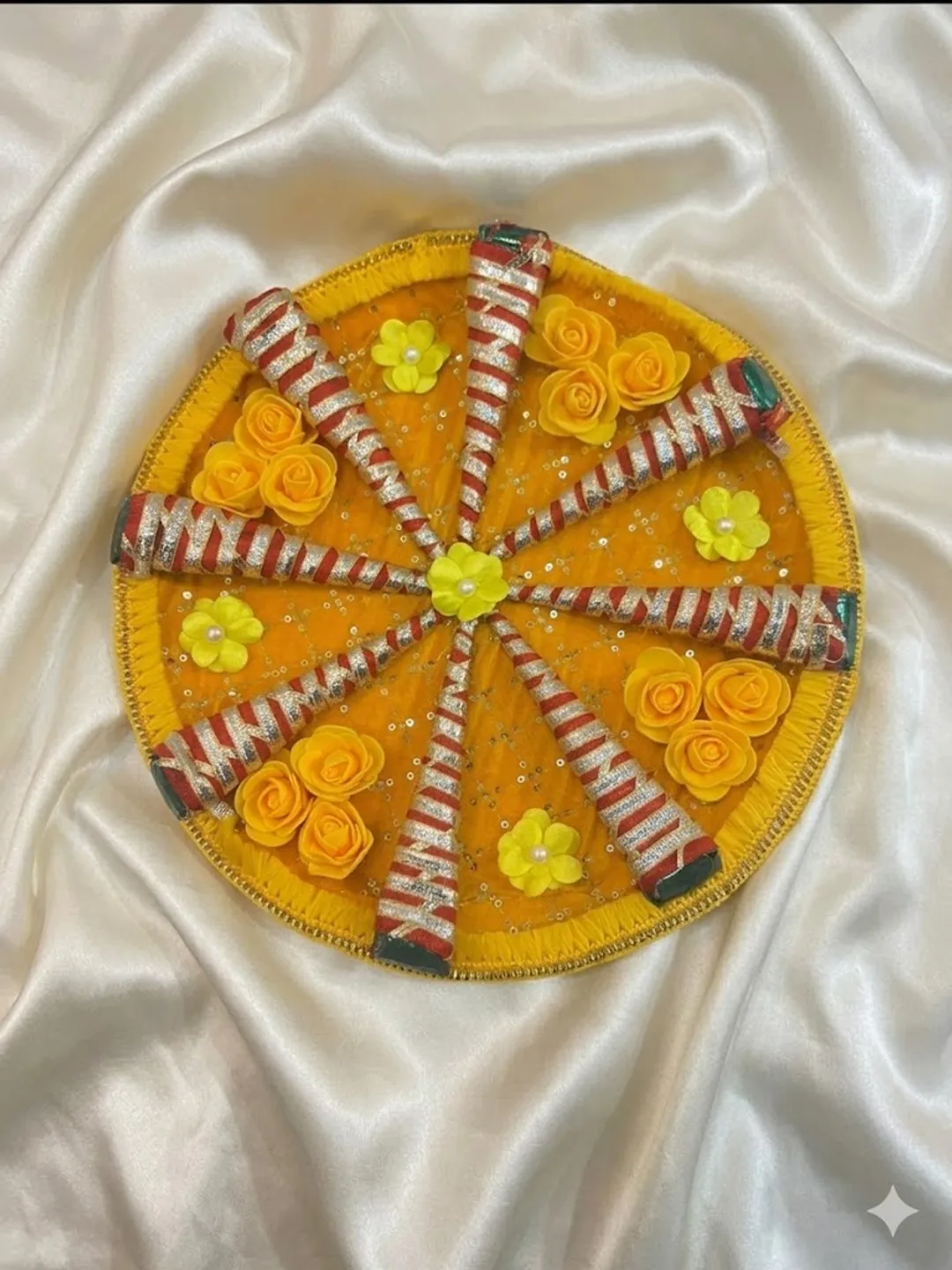 Golden Cone Mehendi Celebration Platter