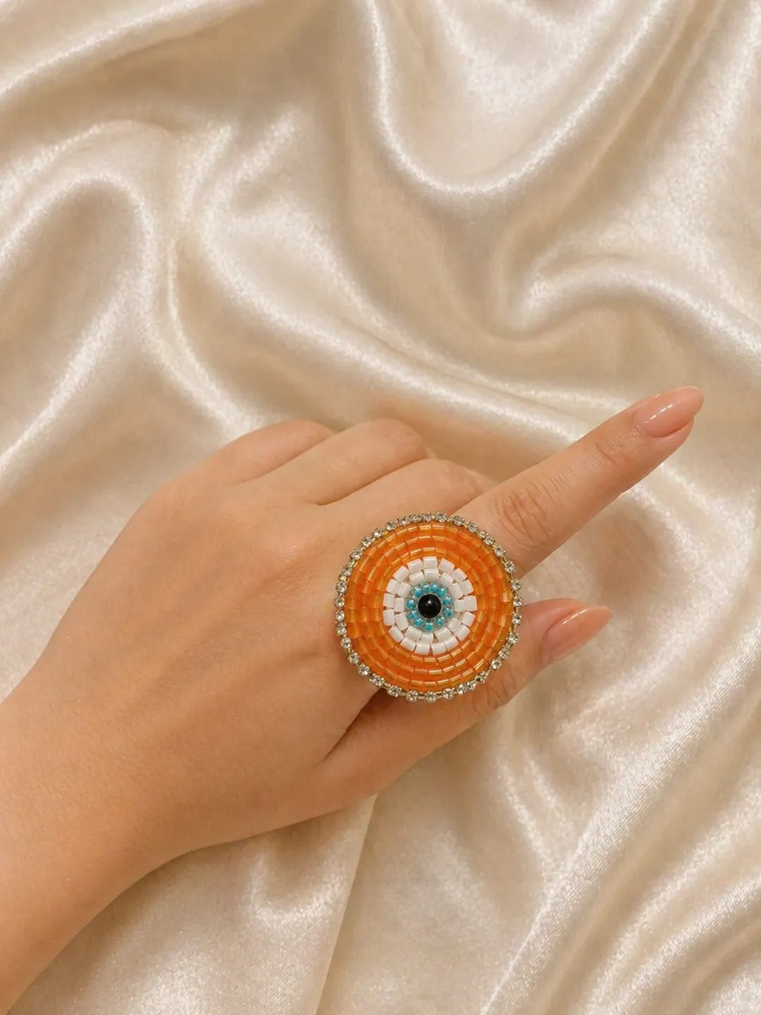 Sunburst Evil Eye Statement Ring