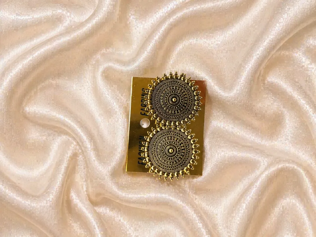Regal Antique Mandala Stud Earrings