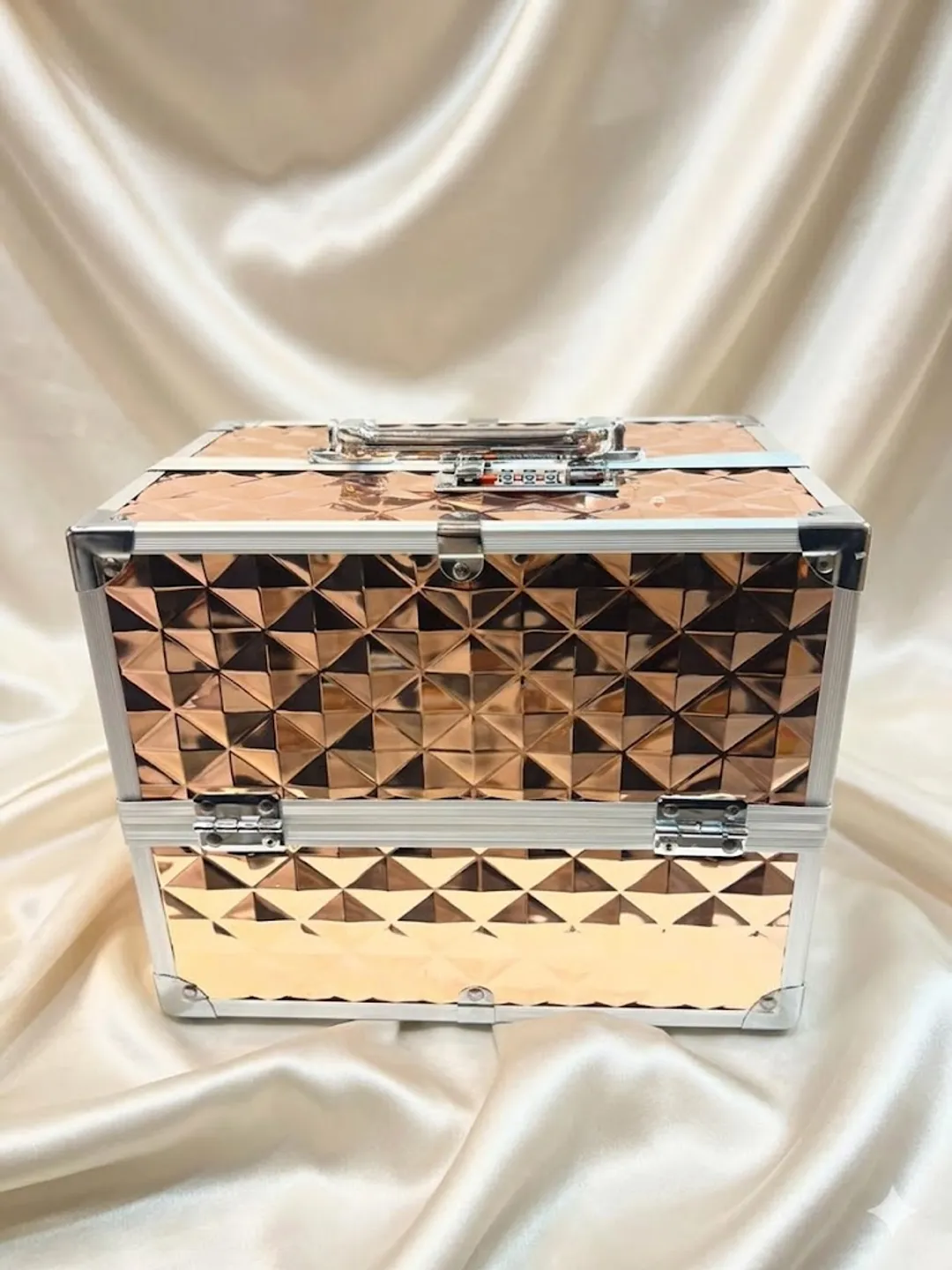 Geometric Rose Gold Professional Vanity Case
