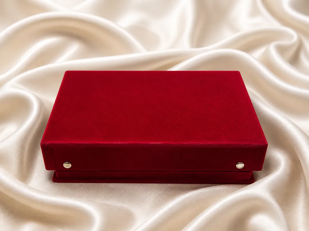Royal Crimson Velvet Jewelry Case