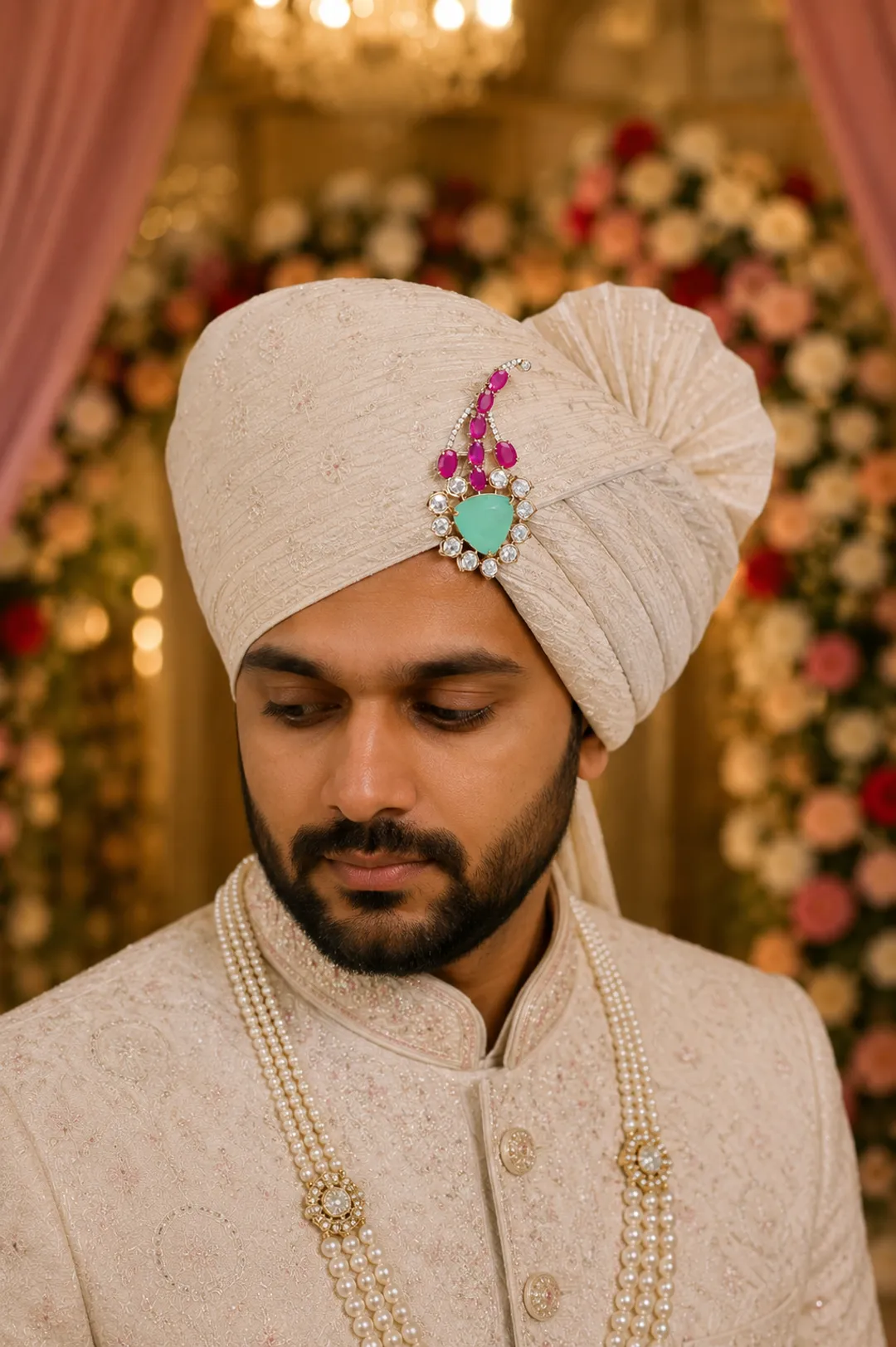 Rajvanshi Emerald Flame Kalgi
