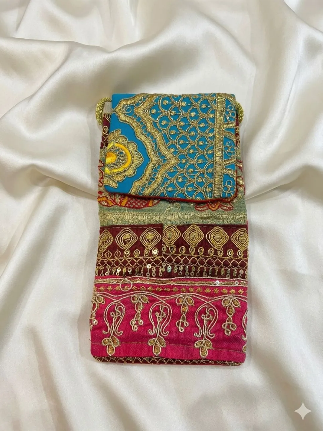 Royal Peacock Brocade Wedding Potli