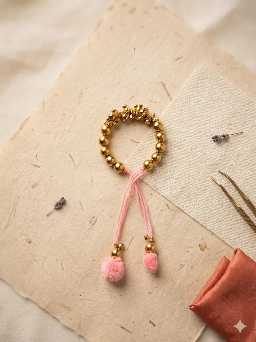 Pink Pom-Pom Bangles