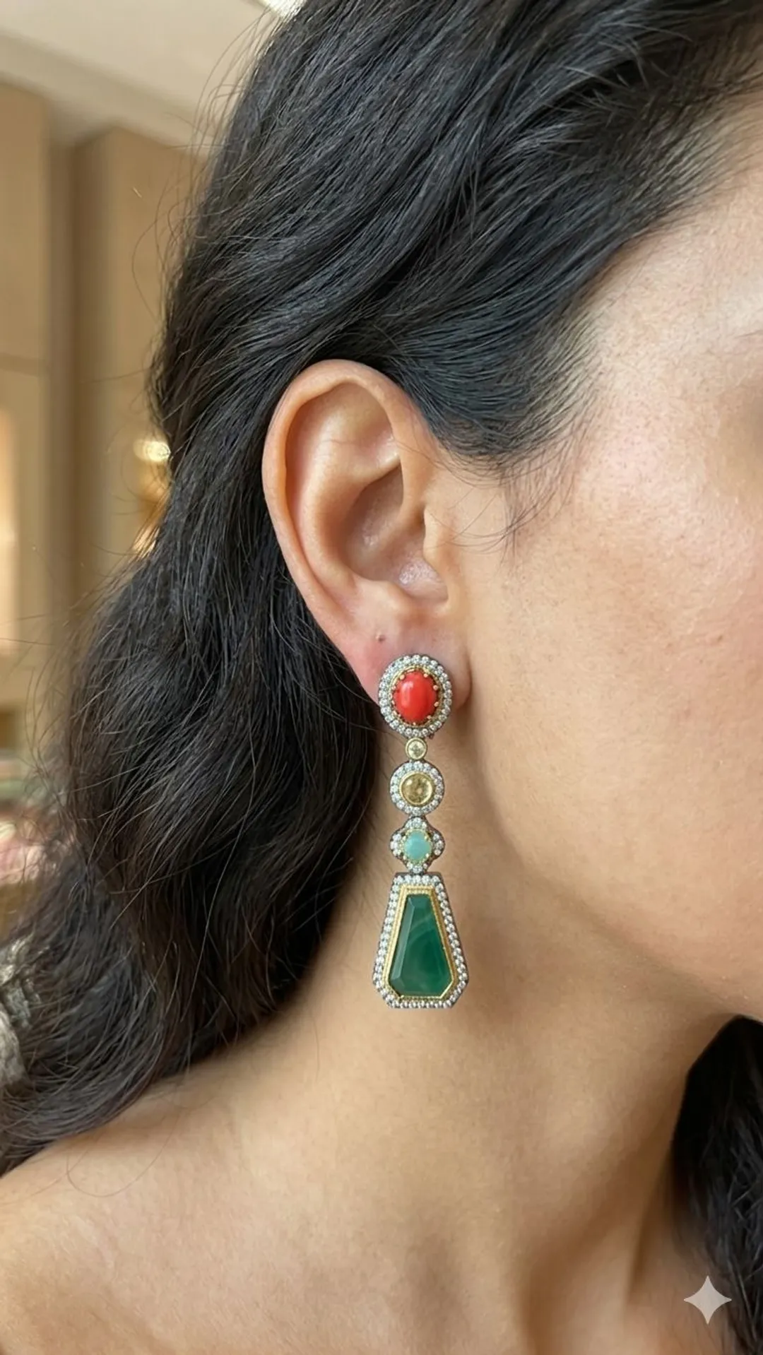 Cascade Polki Danglers