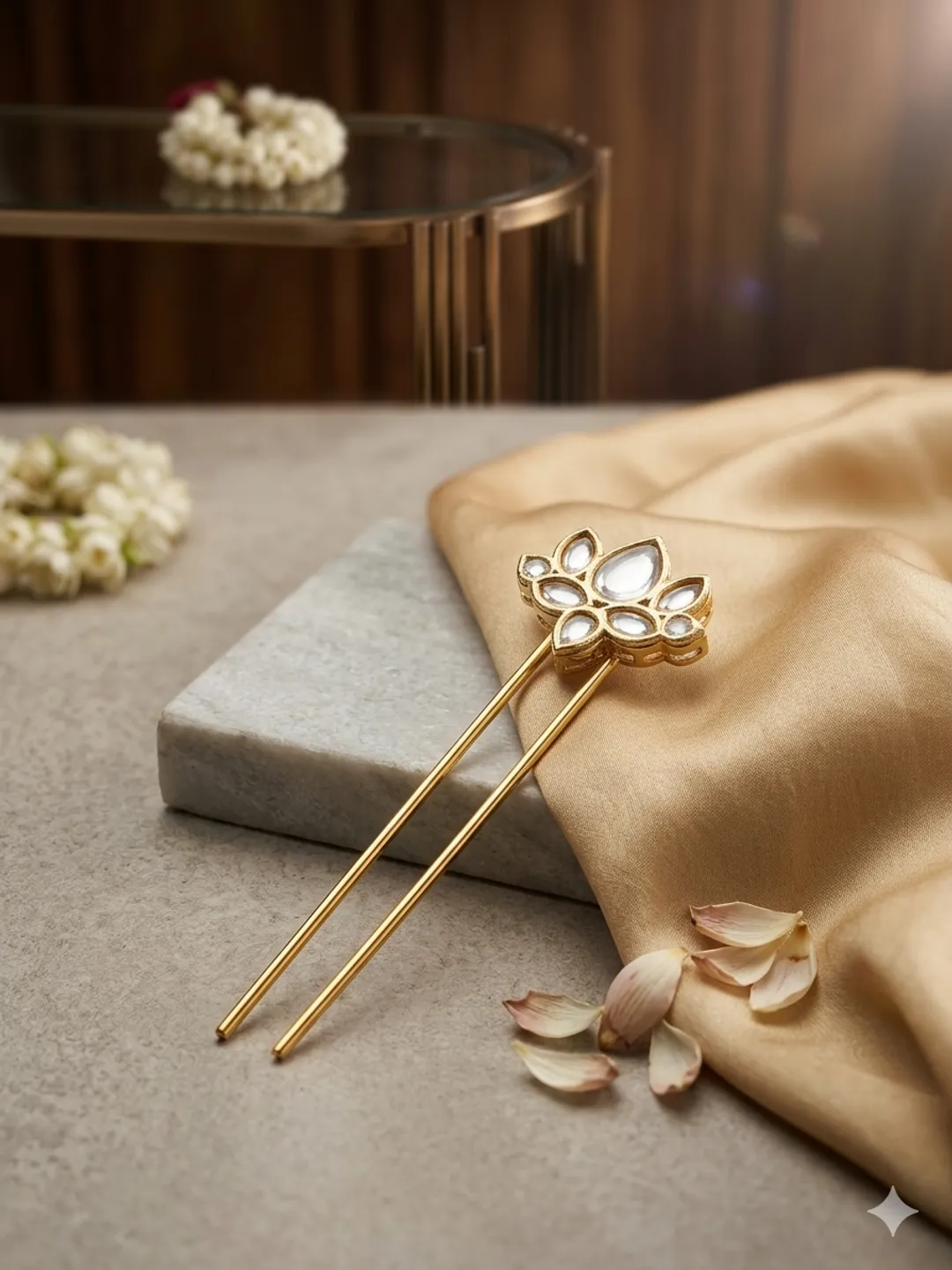 Emerald Lotus Hairpin (pack of 5)