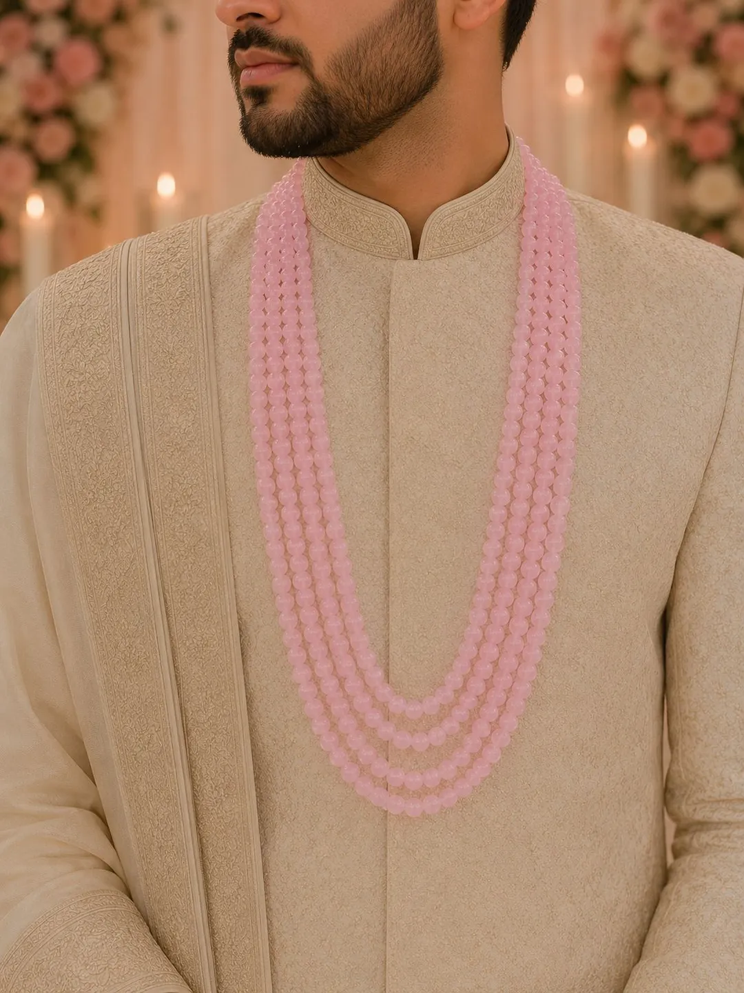Blush Pink Multi-Layer Mala
