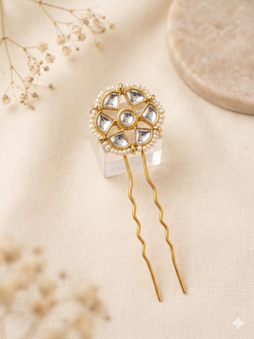 Pearl Mirror Hairpin (pack of 6)
