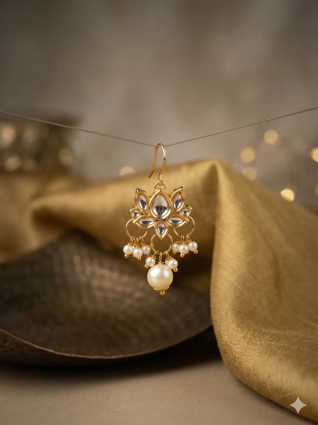 Pearl Lotus Hair Charm (pack of 6)