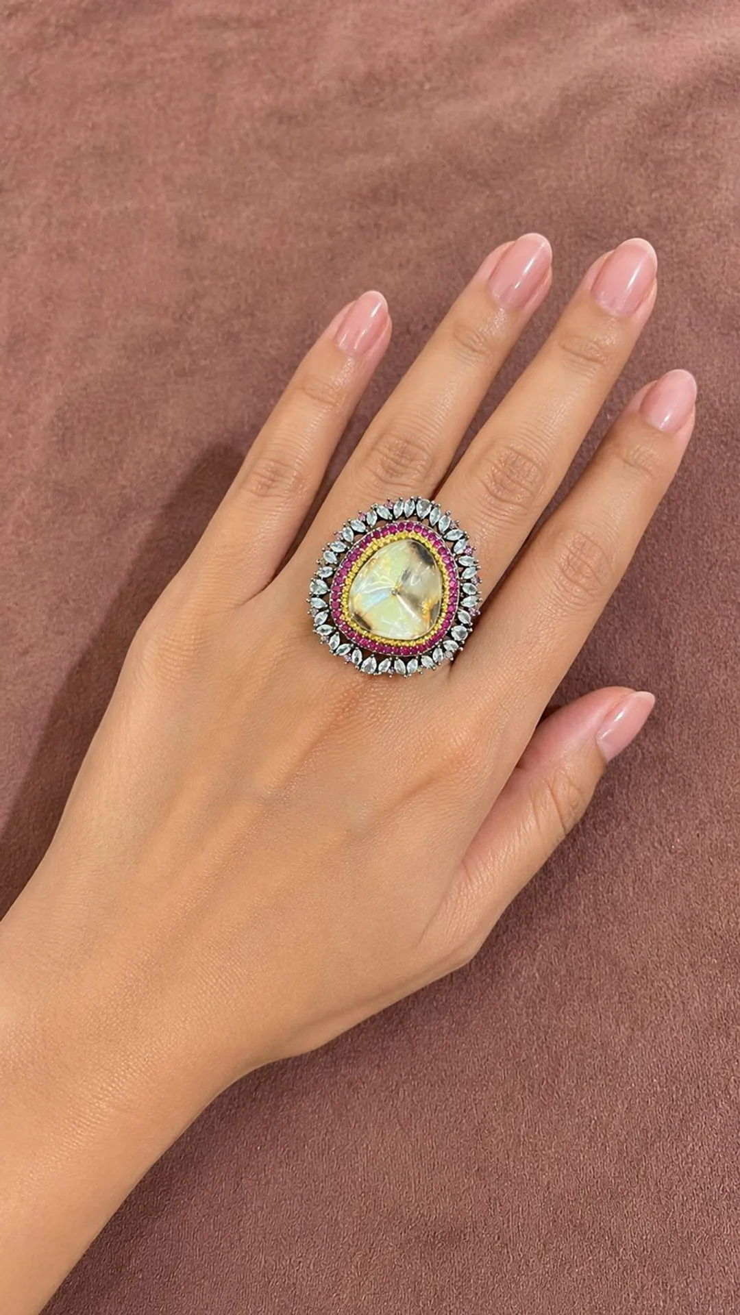 Opaline Royale Halo Ring
