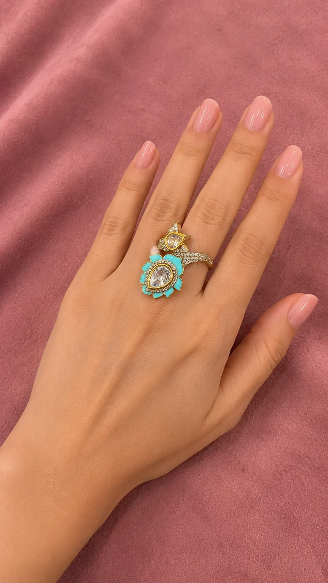 Aqua Bloom Luxe Ring