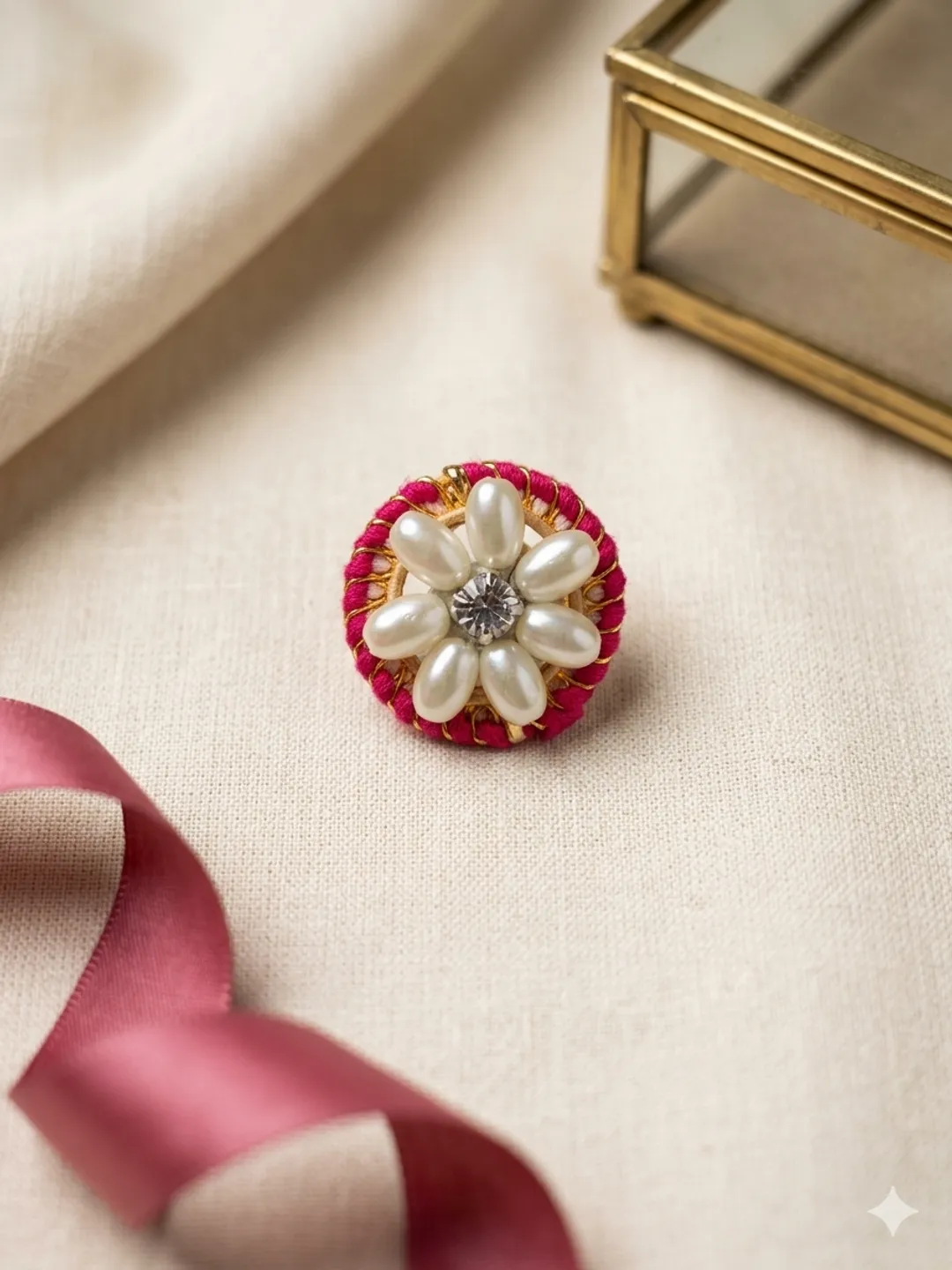 Pink Pearl Bloom Ring