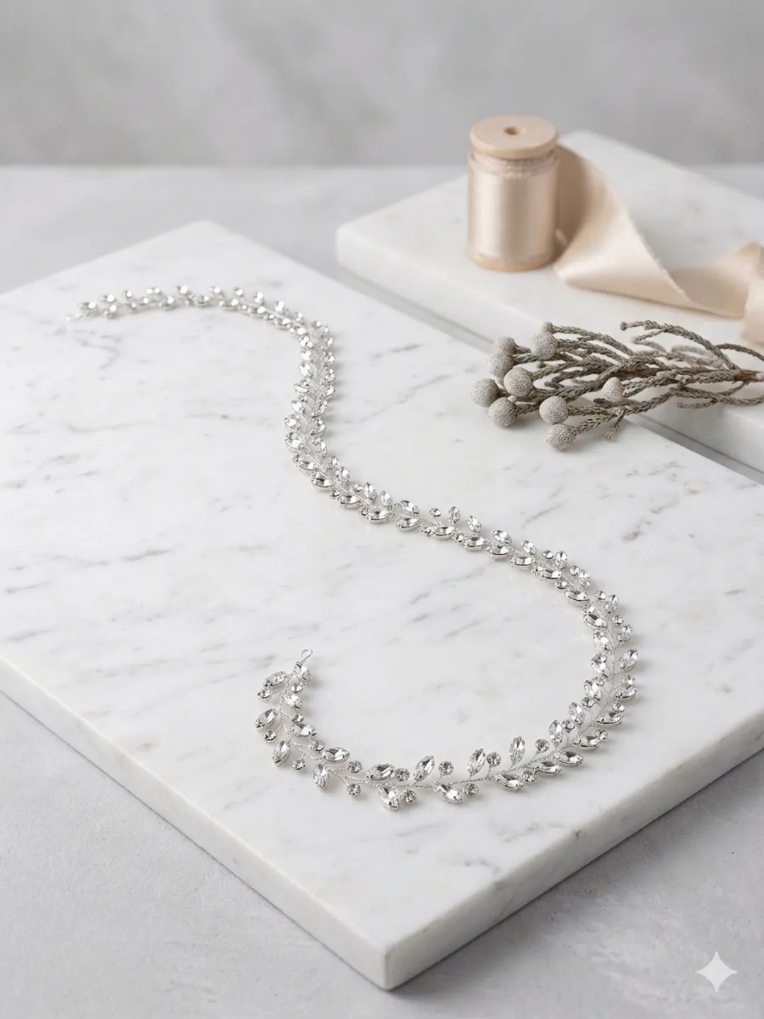 Silver Vine Hair Charm