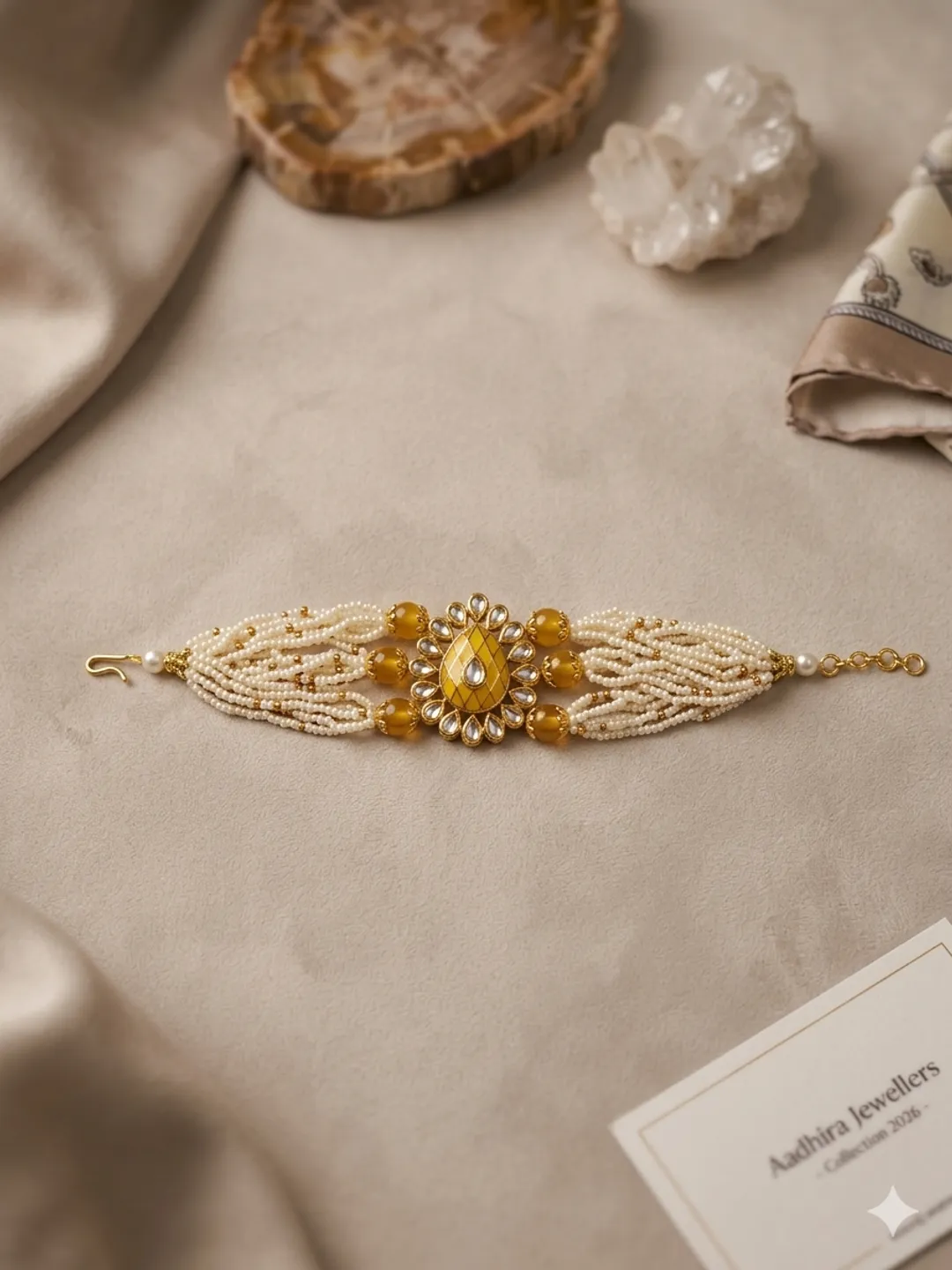Golden Pearl Elegance Bracelet