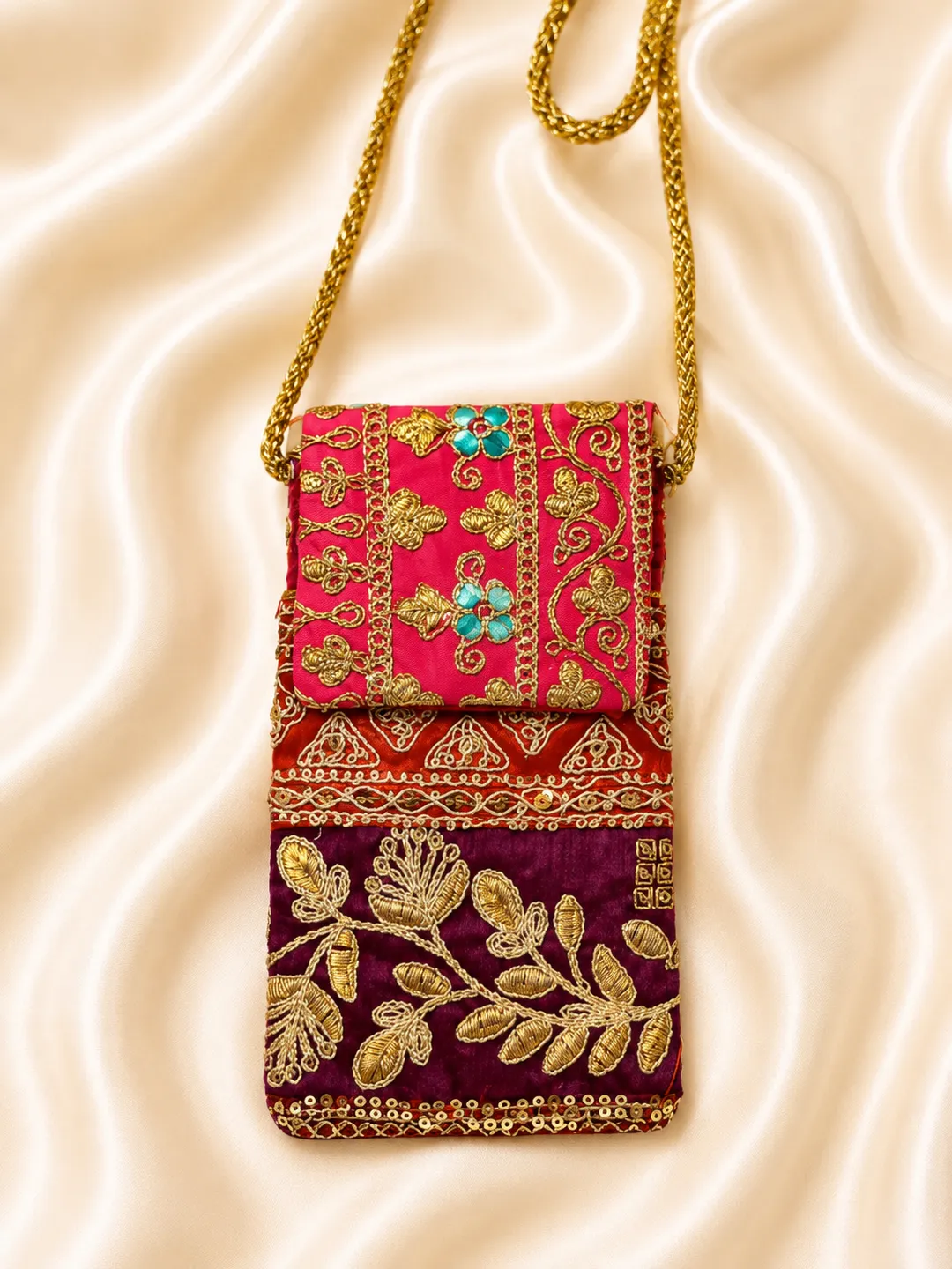 Royal Fuchsia Heritage Mobile Sling Bag