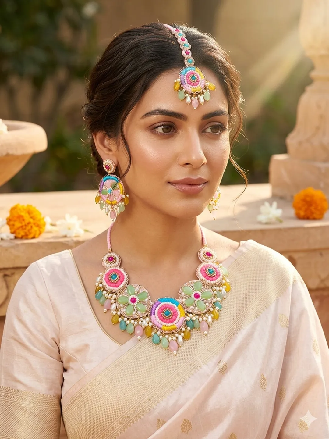 Pastel Bloom Haldi Set
