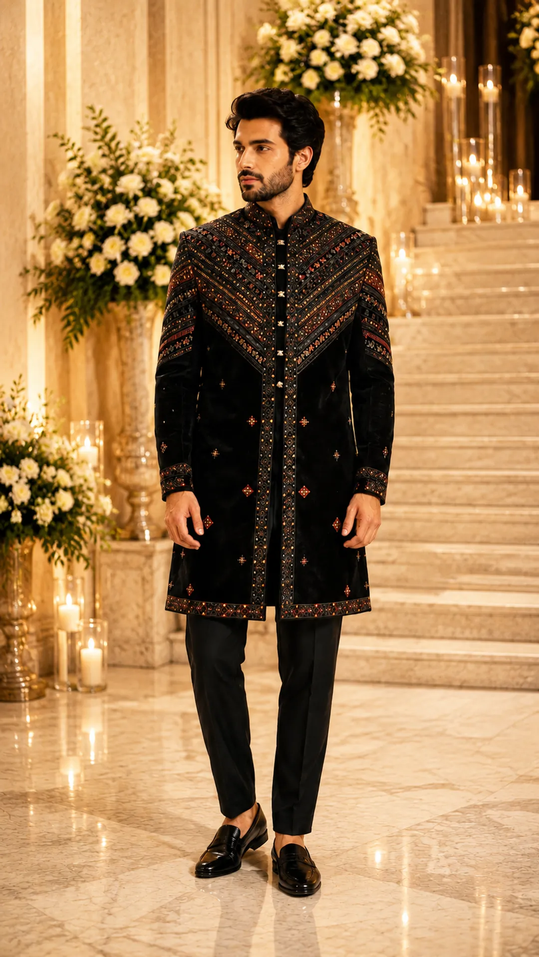 Heritage Embroidered Sherwani