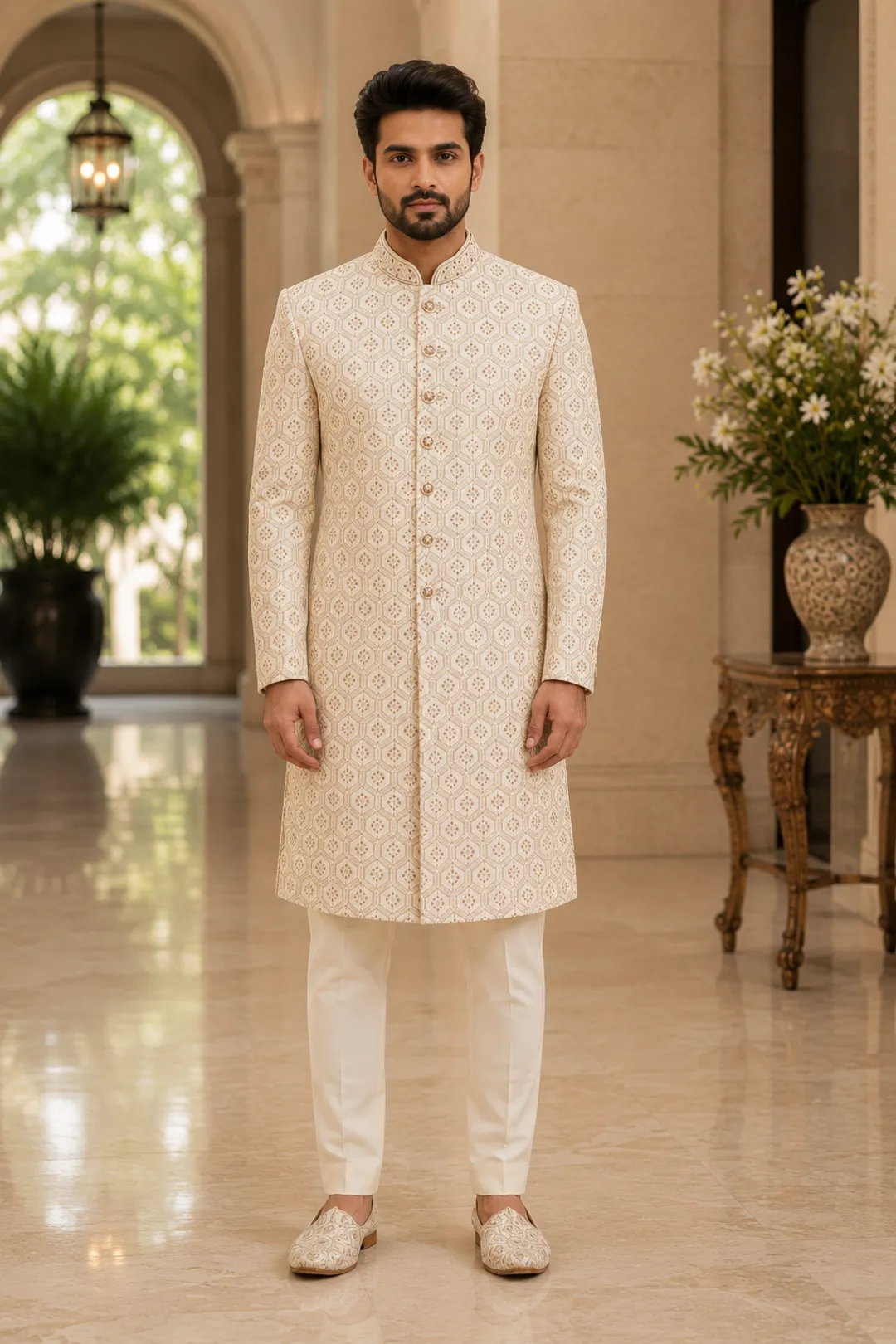 Ivory Opulence Sherwani Set