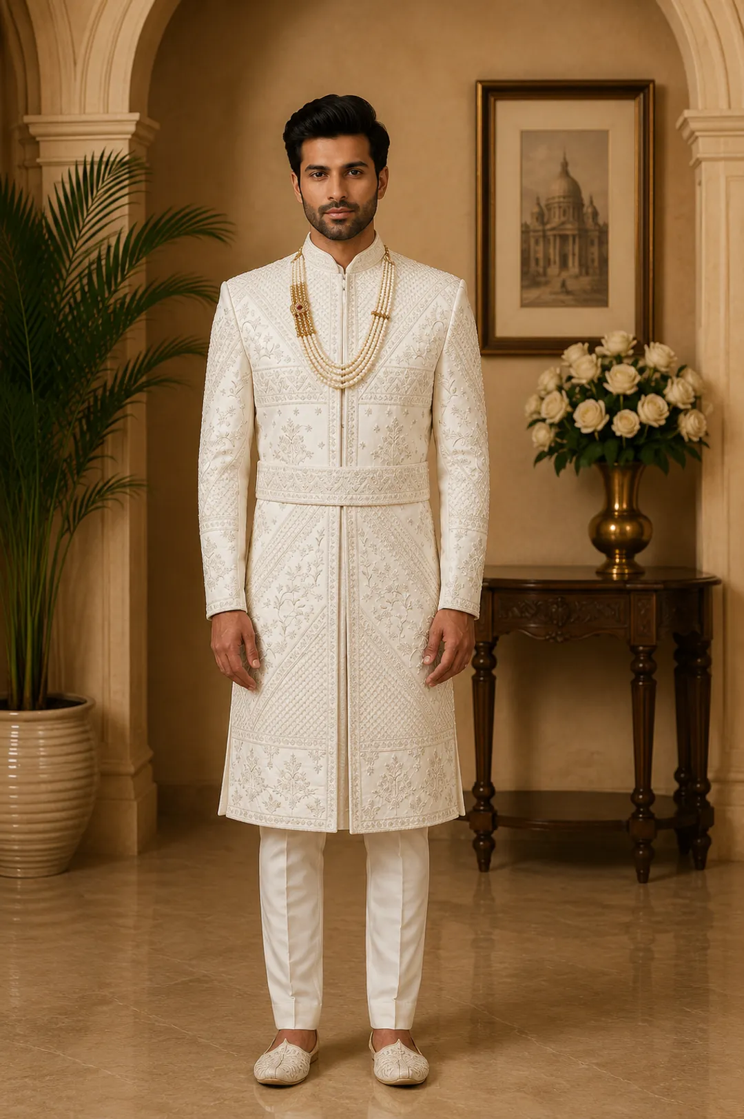 Heritage Embroidered Sherwani