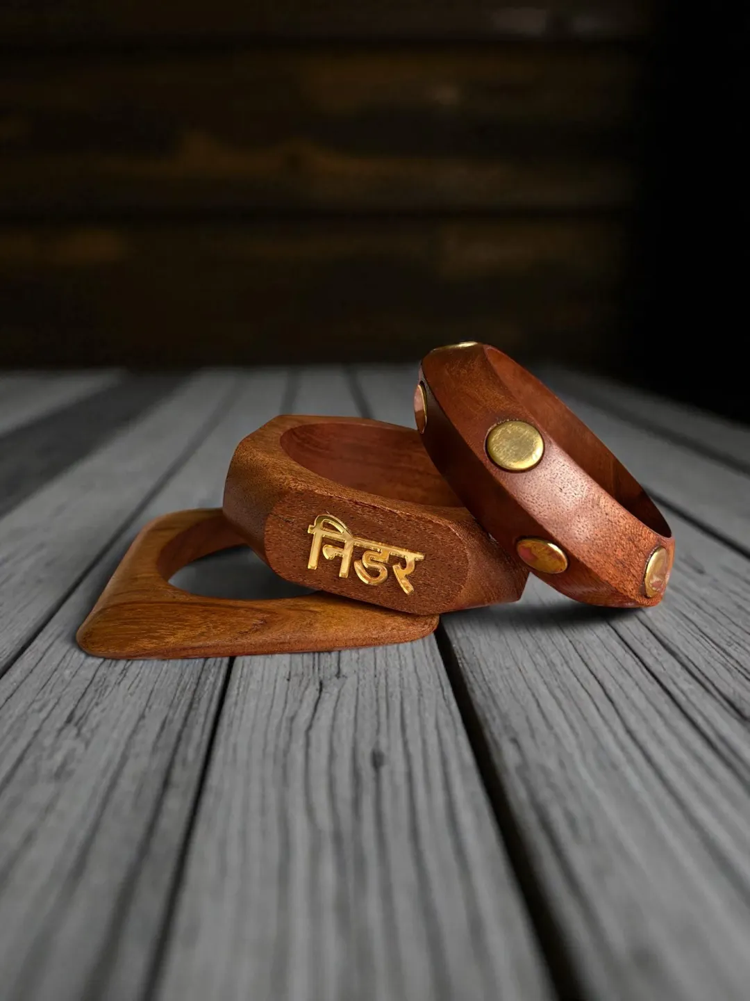 Handcrafted Wooden Bangles Set