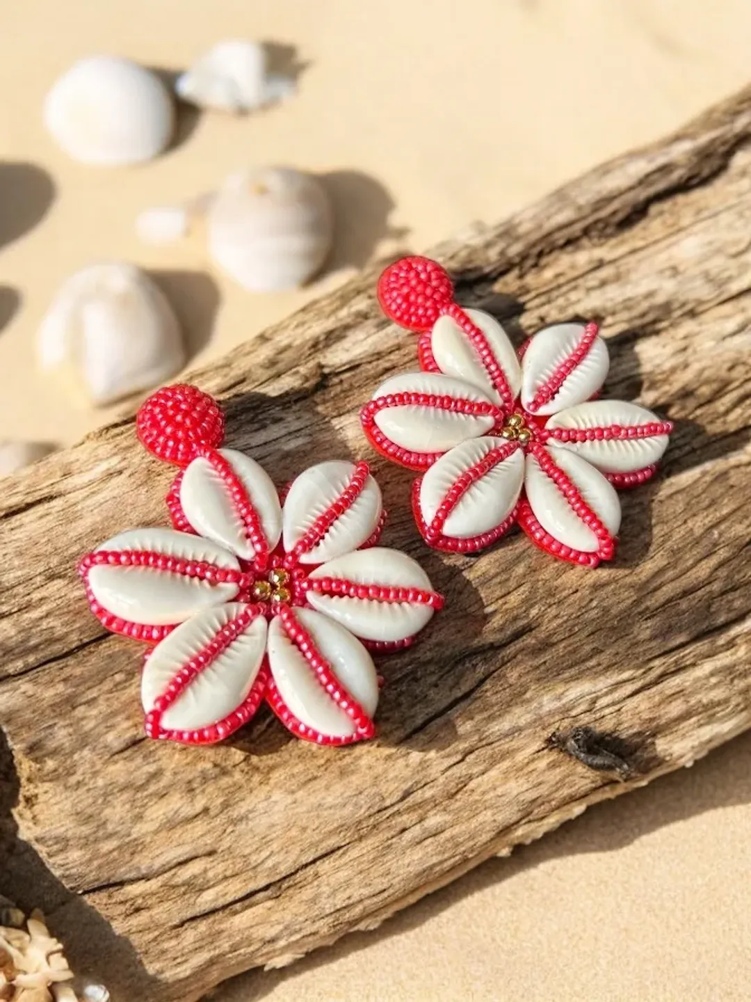Peach Shell Earrings