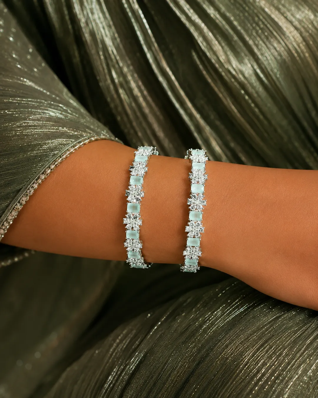 Emerald Whisper Bangles