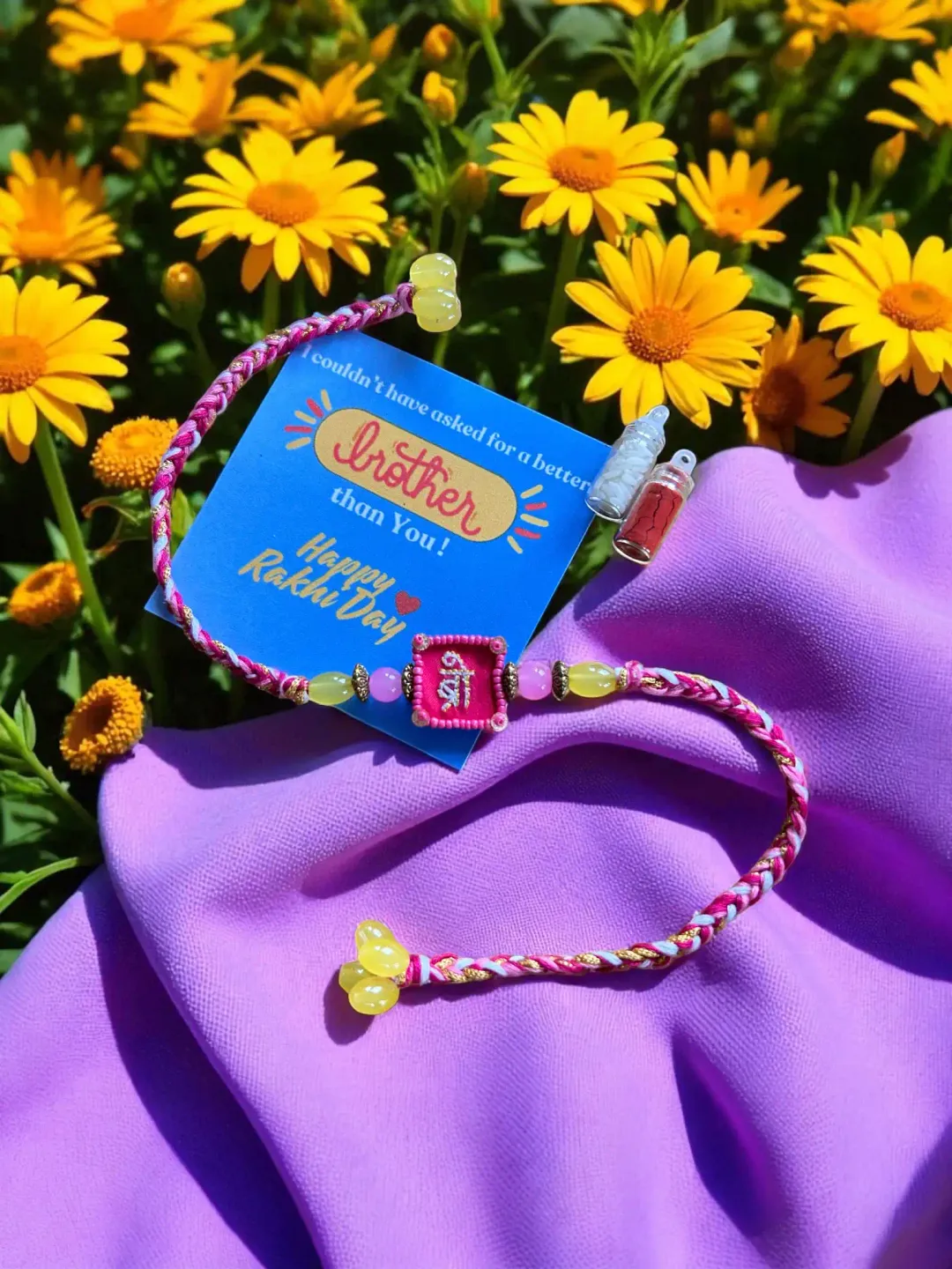 Hand-embroidered BRO Rakhi